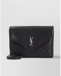 Saint Laurent - Leather Clutch Bag - Lyst