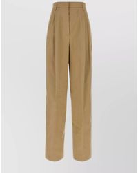 Prada - Cotton Trousers With Back Pockets And Belt Loops - Lyst