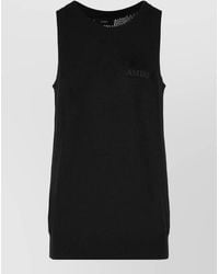 Amiri - Knit Mesh Cotton Tank Top Ribbed - Lyst