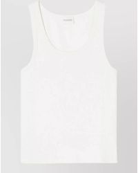 Closed - Ribbed Scoop Neck Cotton Tank Top - Lyst