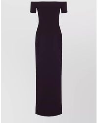 Solace London - Off Shoulder Fitted Floor Length Dress - Lyst