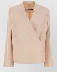Jil Sander - Wool Blazer Long Sleeves Tailored V Neck - Lyst