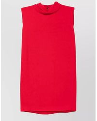 Valentino - Silk Draped V-Neck Sleeveless Mini Dress - Lyst