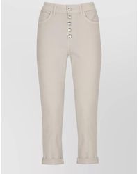 Dondup - Straight Cotton Jeans Rolled Cuffs Five Pockets - Lyst