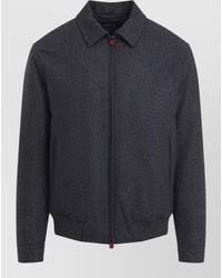 Kiton - Bomber Style Jacket Long Sleeves Collar - Lyst