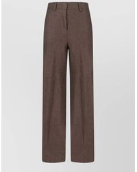 Incotex - Tailored Straight Trousers Belt Loops Back Pocket - Lyst