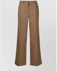 Marine Serre - Moon Diamant Jacquard High-Waisted Straight Leg Trousers - Lyst