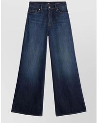 7 For All Mankind - Denim High-Rise Wide-Leg Jeans - Lyst