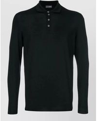 Drumohr - Long Sleeve Polo Knitwear Sweater - Lyst