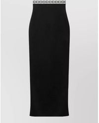 Versace - High Waisted Maxi Knit Viscose Skirt - Lyst