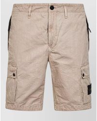 Stone Island - Cotton Slim-Fit Cargo Shorts - Lyst
