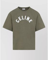Celine - Relaxed Cotton Logo-Print T-Shirt - Lyst