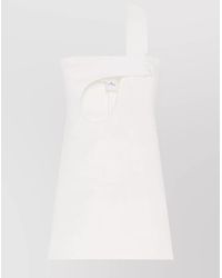 Courreges - Polyester One-Shoulder Cutout Mini Dress - Lyst