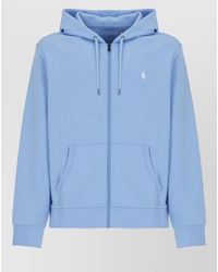 Ralph Lauren - Hooded Cotton Sweatshirt Ribbed Trims Pockets - Lyst