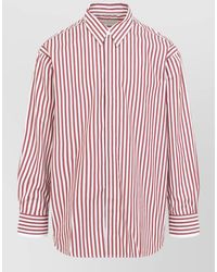 Ami Paris - Striped Oversized Cotton Shirt - Lyst
