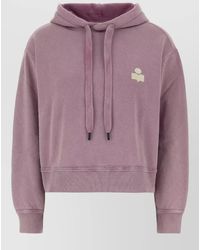 Isabel Marant - Salmy Cotton Blend Hooded Sweatshirt Top - Lyst