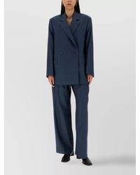 Acne Studios - Wool Wide-Leg Trousers - Lyst