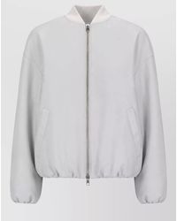 LA ROSE - Leather Bomber Jacket - Lyst