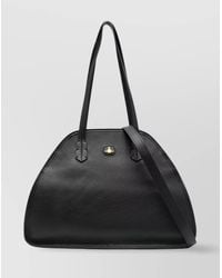 Vivienne Westwood - Buckle Leather Shoulder Bag With Curved Silhouette - Lyst