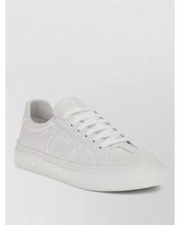 Ferragamo - Leather Sneakers Round Toe Flat Sole - Lyst