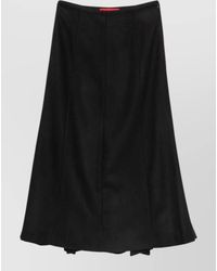 Thelatest - Wool Blend Paneled A-Line Midi Skirt - Lyst