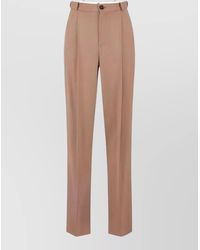 Elisabetta Franchi - High-Rise Straight-Leg Trousers - Lyst