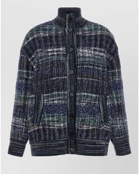 Missoni - Check Wool Cardigan - Lyst