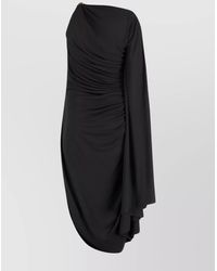 Bottega Veneta - Draped One Shoulder Dress With Embellished Appliqué - Lyst