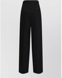 Balenciaga - Wool Wide-Leg Tuxedo Trousers - Lyst