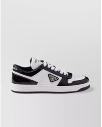 Prada - Leather Low-Top Sneakers - Lyst