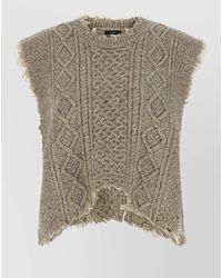 R13 - Cable Knit Crew Neck Loose Vest - Lyst