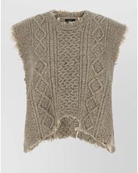 R13 - Cable-Knit Wool Boyfriend Vest - Lyst