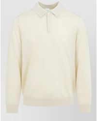 Paul Smith - Fine-Knit Wool Long-Sleeve Polo Shirt - Lyst
