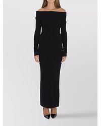 Max Mara - Cashmere Ribbed Boat Neck Long-Sleeve Maxi Dress - Lyst