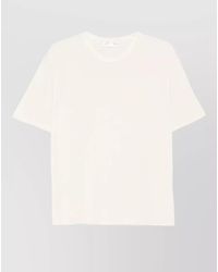 Roberto Collina - Round Neck Cotton Casual Plain T-Shirt - Lyst