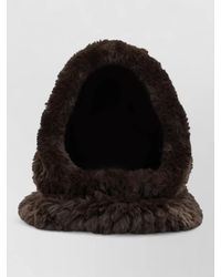 Pinko - Cozy Faux Fur Oversized Soft Hats - Lyst