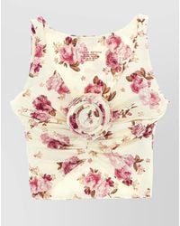 Magda Butrym - Re26 Bikini Top Cropped Ruched Floral - Lyst