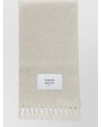 Maison Kitsuné - Alpaca Wool Fringed Scarf - Lyst