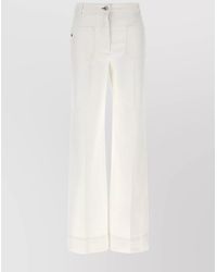 Victoria Beckham - 'Alina' Denim Trousers Featuring Pockets - Lyst