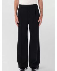Saint Laurent - Wool Mid-Rise Straight-Leg Trousers - Lyst