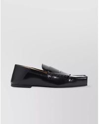 Jacquemus - Square-Toe Leather Loafer Flats - Lyst