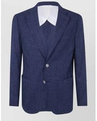 Barba Napoli - Wool Silk Linen Suit Jacket - Lyst