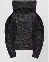 Issey Miyake - Wool Alpaca Oversized Long-Sleeve Top - Lyst
