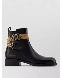 Burberry - Huntley 25 Leather Ankle Boots Buckle - Lyst