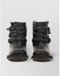 Ash - Chunky Sole Ankle Boot With Studded Accents - Lyst