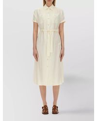 A.P.C. - Shirt Dress Short Sleeves - Lyst