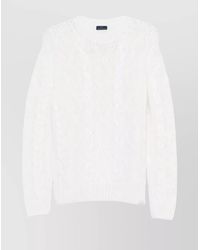 Paul & Shark - Merino Wool Cable-Knit Crewneck Sweater - Lyst