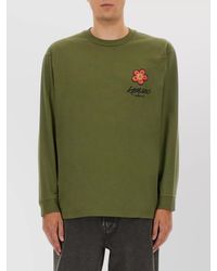 KENZO - Graphic Print Crew Neck Long Sleeves T-Shirt - Lyst