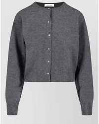 Low Classic - Wool Crewneck Cardigan - Lyst