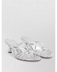 Aeyde - Abby 550Mm Metallic Strappy Kitten Heel Sandals - Lyst